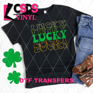 DTF Transfer - DTF007261 Lucky Stacked Word Art