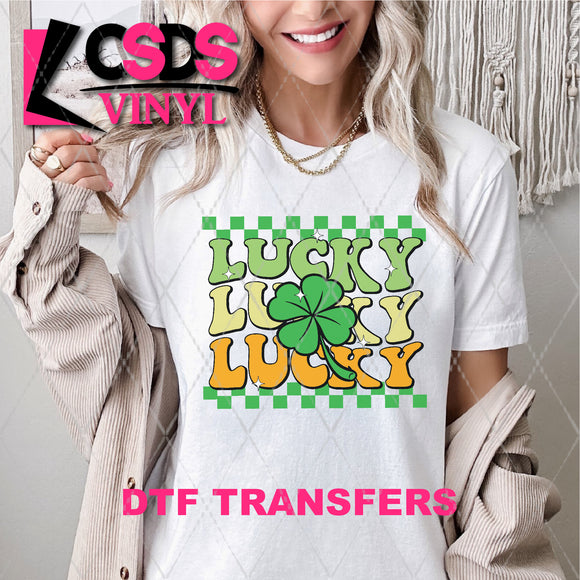 DTF Transfer - DTF007269 Lucky Clover Stacked Word Art