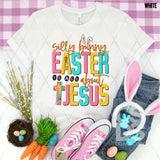 DTF Transfer - DTF007273 Easter is All about Jesus Pink Blue Leopard