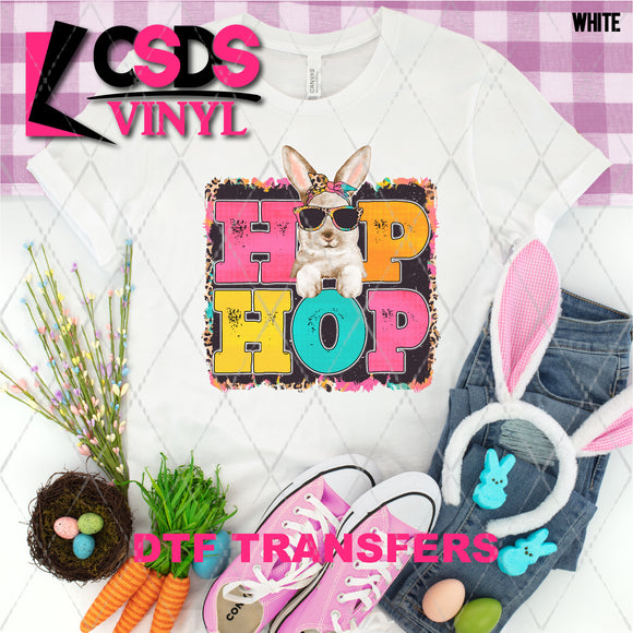 DTF Transfer - DTF007281 Hip Hop Bunny Pink Blue Leopard