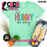 DTF Transfer - DTF007284 Hunny Bunny Pink Blue Leopard