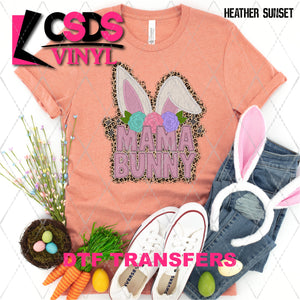 DTF Transfer - DTF007289 Mama Bunny Ears Faux Embroidery