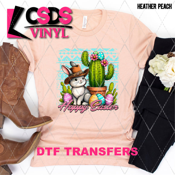 DTF Transfer - DTF007302 Happy Easter Bunny & Cactus