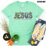 DTF Transfer - DTF007351 Jesus Has Risen Faux Embroidery/Glitter