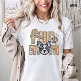 DTF Transfer - DTF007405 Faux Embroidery Fur Mom Frenchie Merle