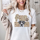 DTF Transfer - DTF007417 Faux Embroidery Fur Mom Great Dane Merle Grey