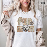 DTF Transfer - DTF007428 Faux Embroidery Fur Mom Labrador White