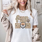 DTF Transfer - DTF007448 Faux Embroidery Fur Mom Pomeranian