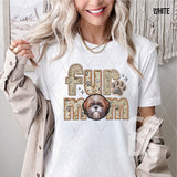 DTF Transfer - DTF007457 Faux Embroidery Fur Mom Shihtzu Brown 2