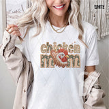 DTF Transfer - DTF007480 Faux Embroidery Chicken Mom