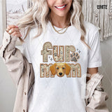 DTF Transfer - DTF007494 Faux Embroidery Fur Mom Daschund Blonde