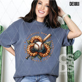 DTF Transfer - DTF007499 Baseball Mama Sunflowers