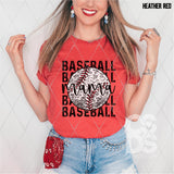 DTF Transfer - DTF007506 Baseball Mama Leopard Stacked Word Art