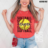 DTF Transfer - DTF007516 Softball Mama Stacked Word Art