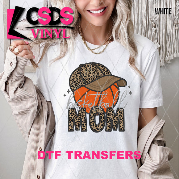 DTF Transfer - DTF007523 Faux Embroidery Leopard Basketball Mom