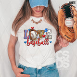 DTF Transfer - DTF007551 Love Baseball