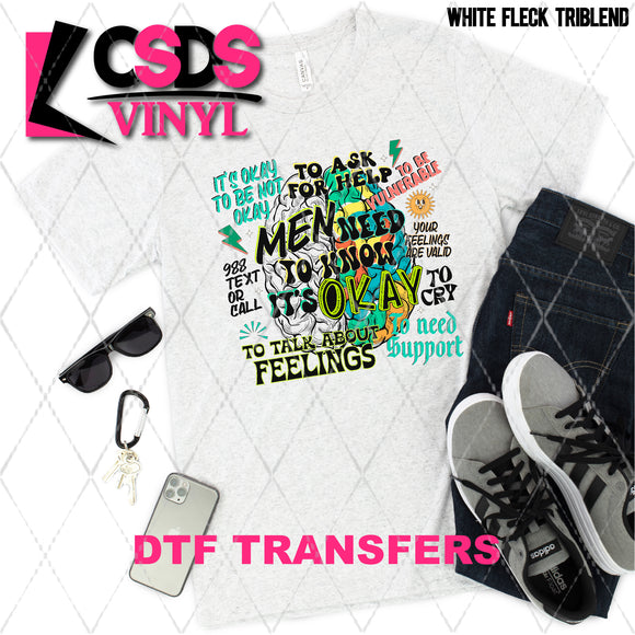 DTF Transfer - DTF007610 Men Need to Know It's Okay