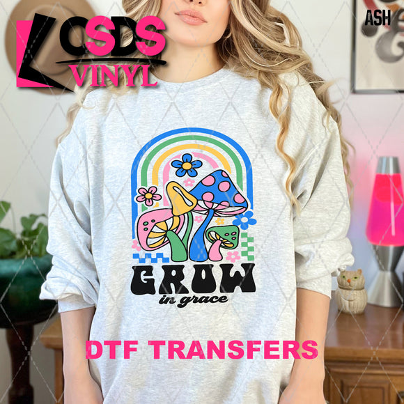 DTF Transfer - DTF007636 Grow in Grace Colorful Mushrooms
