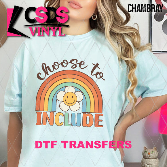 DTF Transfer - DTF007657 Choose to Include Daisy Rainbow
