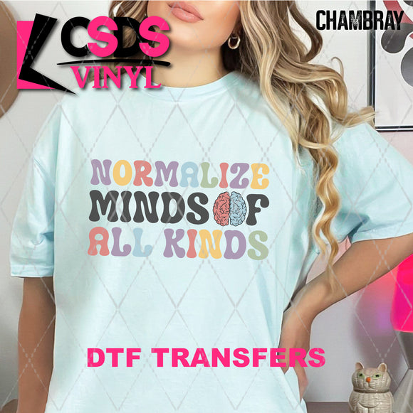 DTF Transfer - DTF007662 Normalize Minds of All Kinds Brain