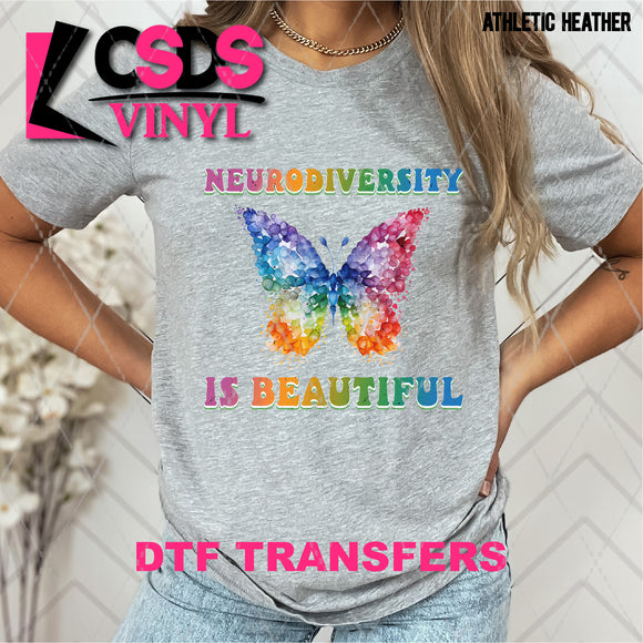 DTF Transfer - DTF007677 Neurodiversity is Beautiful Butterfly