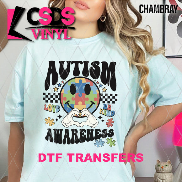 DTF Transfer - DTF007707 Autism Acceptance Smile Puzzle Piece