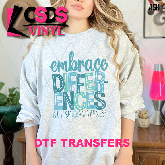 DTF Transfer - DTF007713 Embrace Differences Autism Awareness
