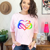 DTF Transfer - DTF007724 Autism Awareness Love Needs No Words Ombre Heart