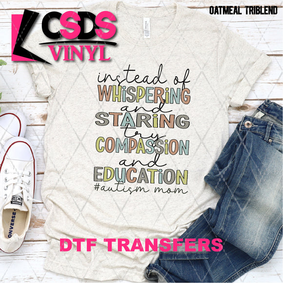 DTF Transfer - DTF007733 Whispering Staring Compassion Education