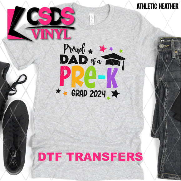 DTF Transfer - DTF007756 Proud Dad of a Pre-K Grad 2024