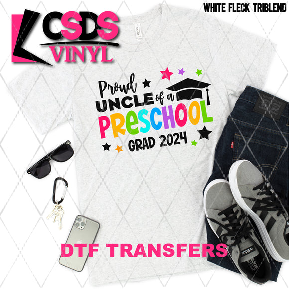 DTF Transfer - DTF007773 Proud Uncle of a Preschool Grad 2024