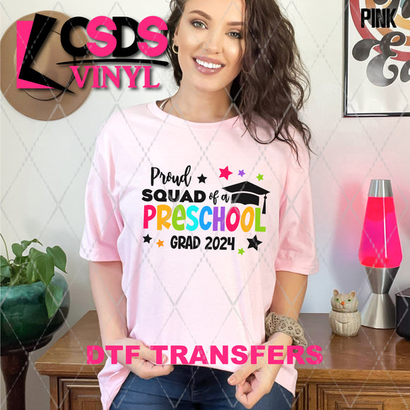 DTF Transfer - DTF007775 Proud Squad of a Preschool Grad 2024