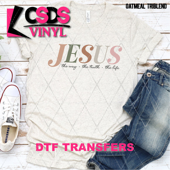 DTF Transfer - DTF007828 Jesus The Way The Truth The Life