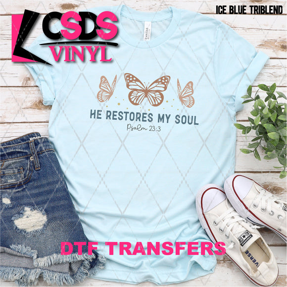 DTF Transfer - DTF007829 He Restores My Soul Butterflies
