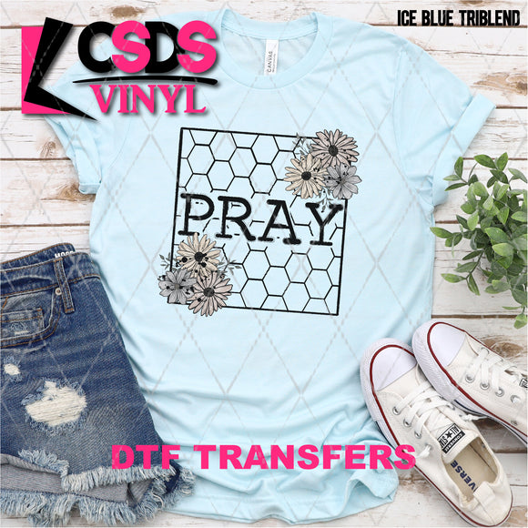 DTF Transfer - DTF007853 Pray Flowers