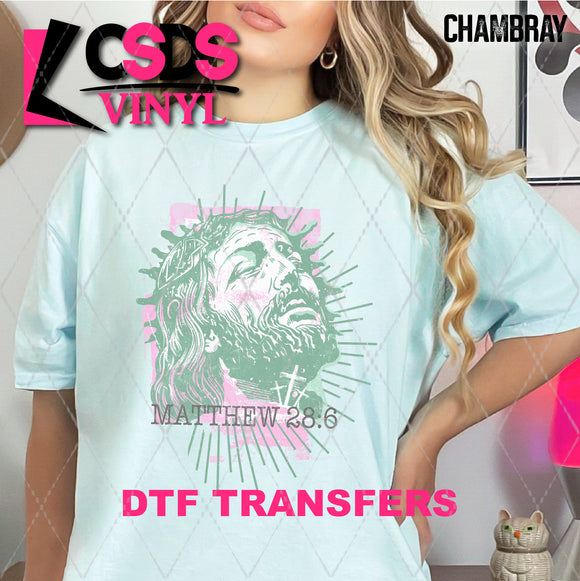 DTF Transfer - DTF007865 He is not Here He has Risen Pocket
