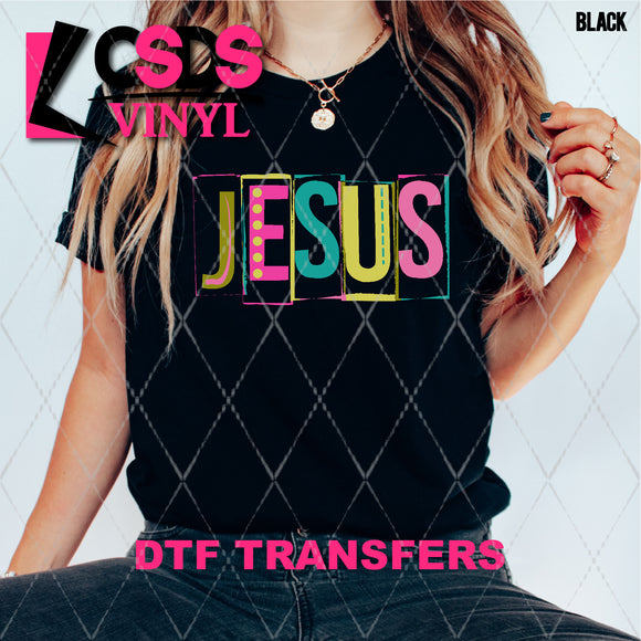 DTF Transfer - DTF007903 Jesus Bright Box Letters