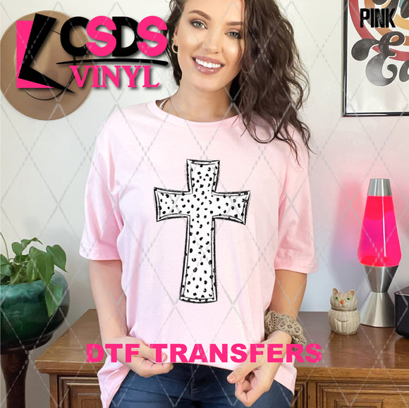 DTF Transfer - DTF007904 White Dotted Cross