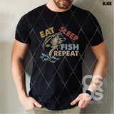 DTF Transfer - DTF007919 Eat Sleep Fish Repeat