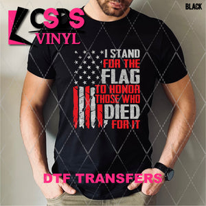 DTF Transfer - DTF007927 I Stand for the Flag