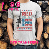 DTF Transfer - DTF007931 Red White and Pew Pew Pew
