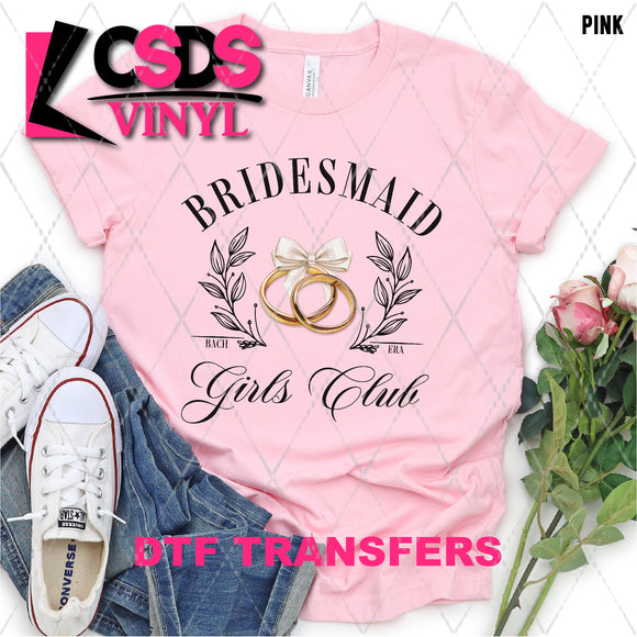 DTF Transfer - DTF008097 Bridesmaid Girls Club Rings
