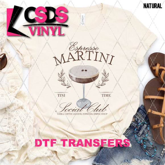 DTF Transfer - DTF008141 Espresso Martini Social Club