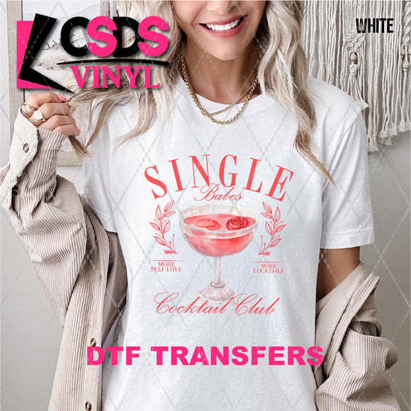 DTF Transfer - DTF008152 Single Babes Cocktail Club