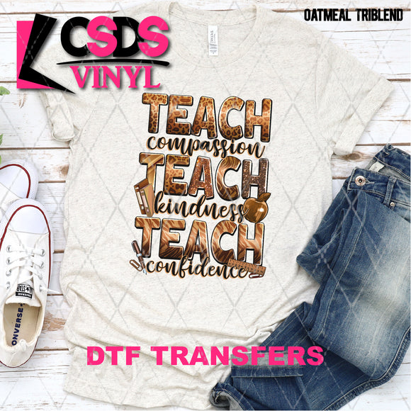 DTF Transfer - DTF008175 Teach Compassion Kindness Confidence