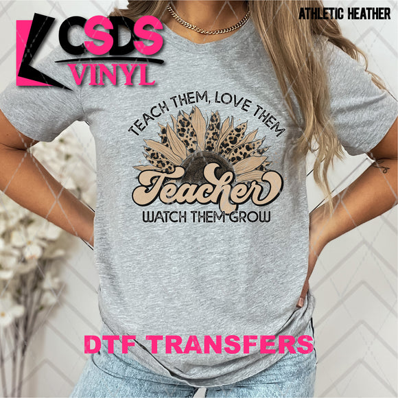 DTF Transfer - DTF008178 Teach Them Love Them Teacher