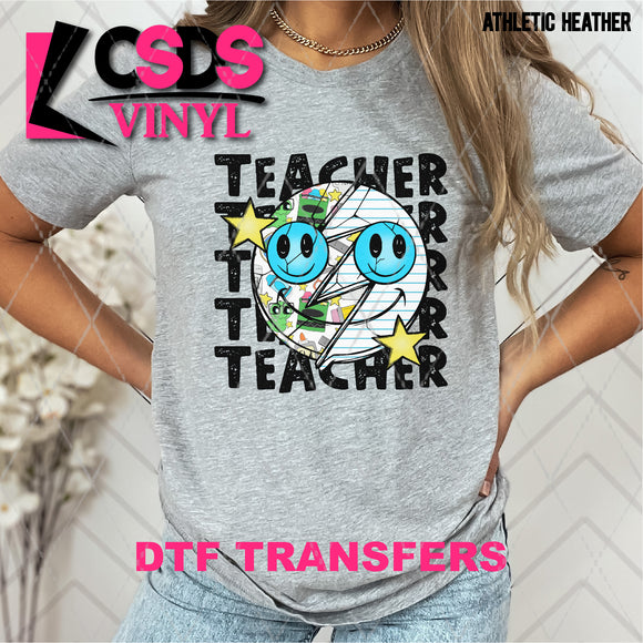 DTF Transfer - DTF008180 Teacher Smile Stacked Word Art