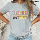 DTF Transfer - DTF008222 Teacher Life Pencil