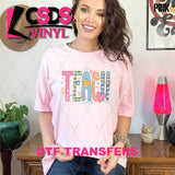 DTF Transfer - DTF008227 Teach Colorful Letters