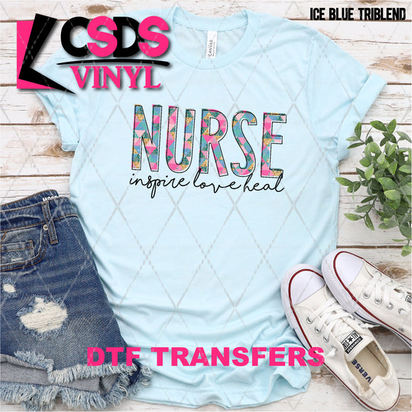 DTF Transfer - DTF008236 Nurse Inspire Love Heal
